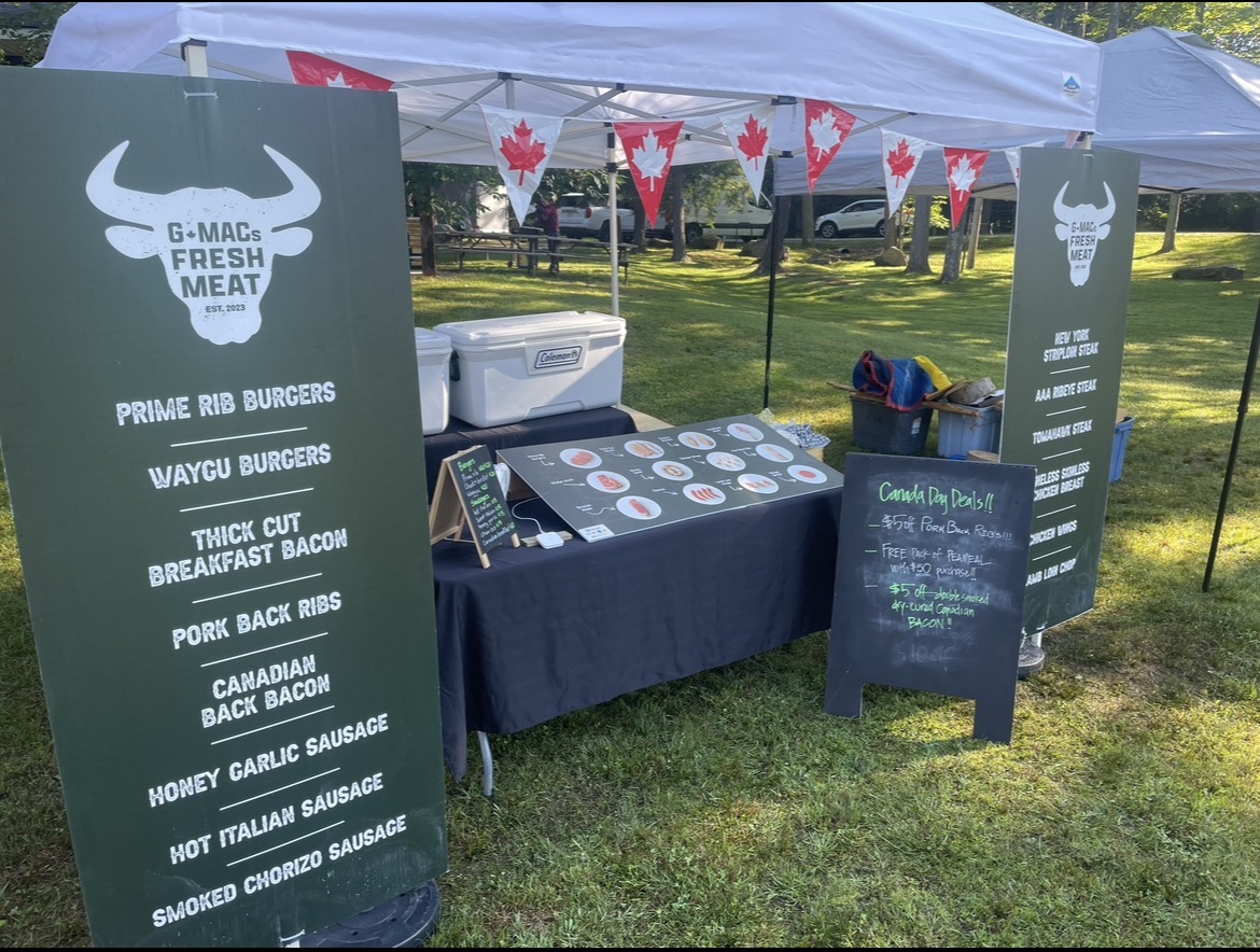 Gmac's Fresh Meat at the farmers market