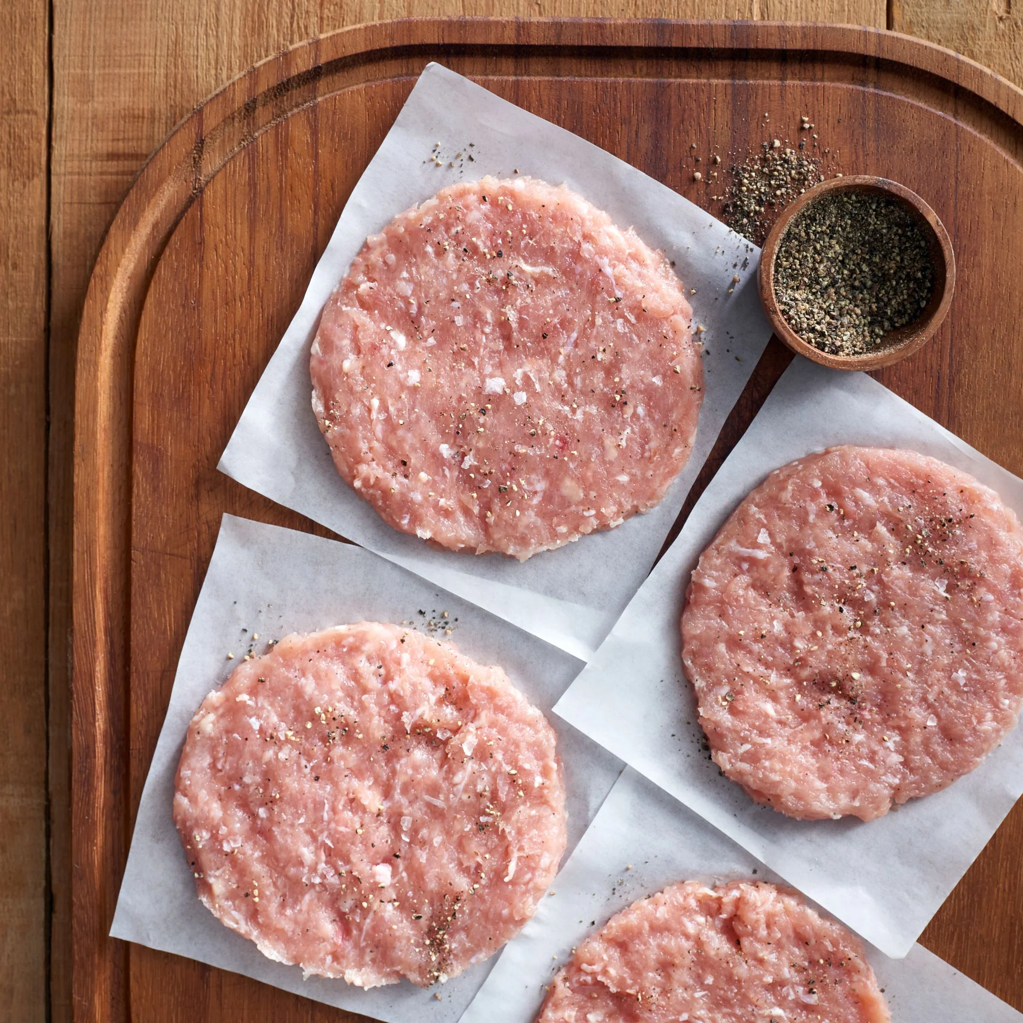 Handmade Organic Chicken Burgers